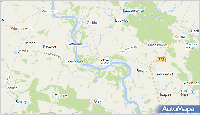 mapa Bełcz Wielki, Bełcz Wielki na mapie Targeo