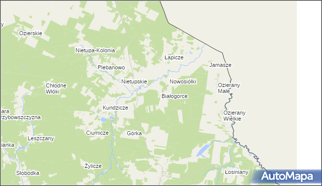 mapa Białogorce, Białogorce na mapie Targeo