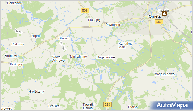 mapa Bogatyńskie, Bogatyńskie na mapie Targeo