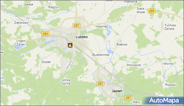 mapa Budziechów, Budziechów na mapie Targeo