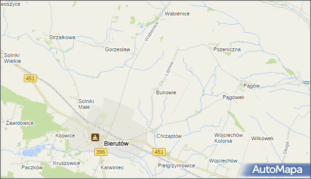 mapa Bukowie gmina Wilków, Bukowie gmina Wilków na mapie Targeo