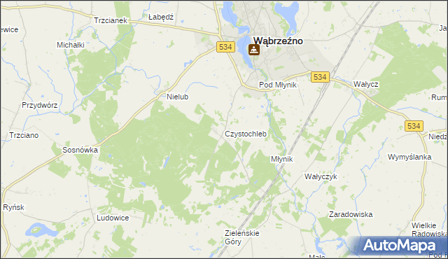mapa Czystochleb, Czystochleb na mapie Targeo