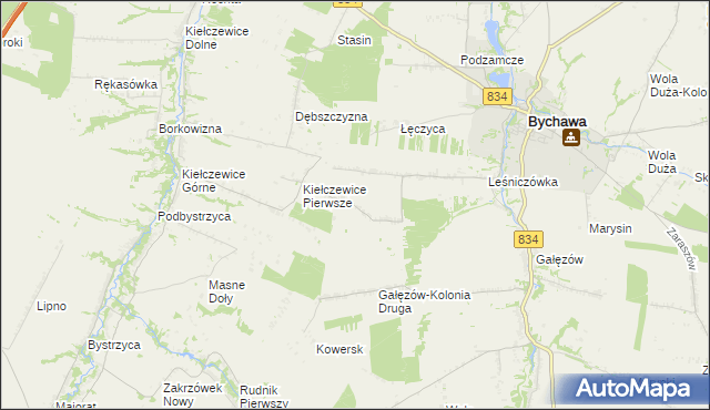 mapa Gałęzów-Kolonia Pierwsza, Gałęzów-Kolonia Pierwsza na mapie Targeo