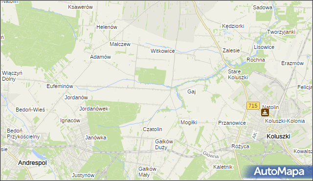 mapa Gałkówek-Parcela, Gałkówek-Parcela na mapie Targeo