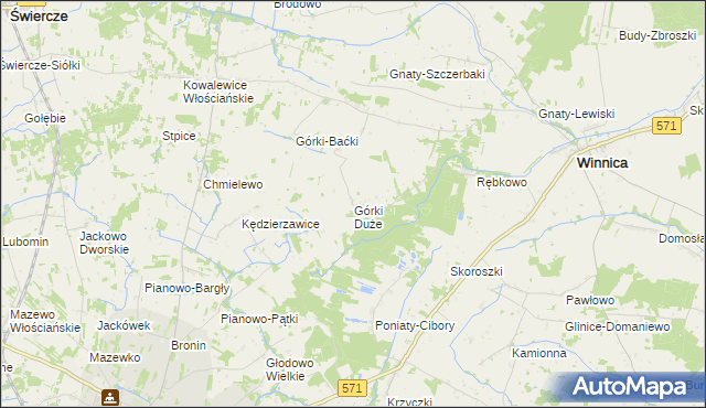 mapa Górki Duże gmina Winnica, Górki Duże gmina Winnica na mapie Targeo