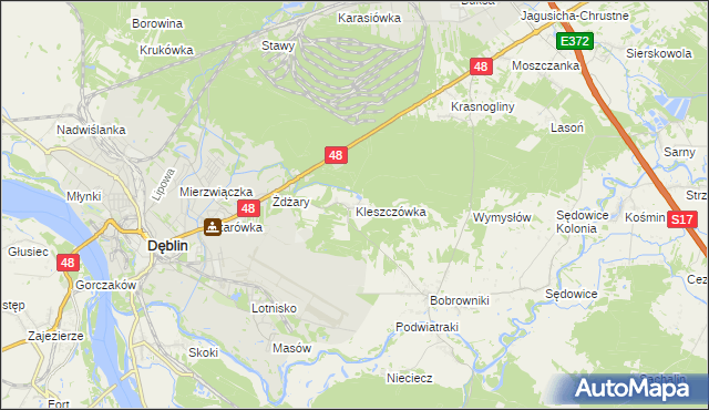 mapa Kleszczówka, Kleszczówka na mapie Targeo