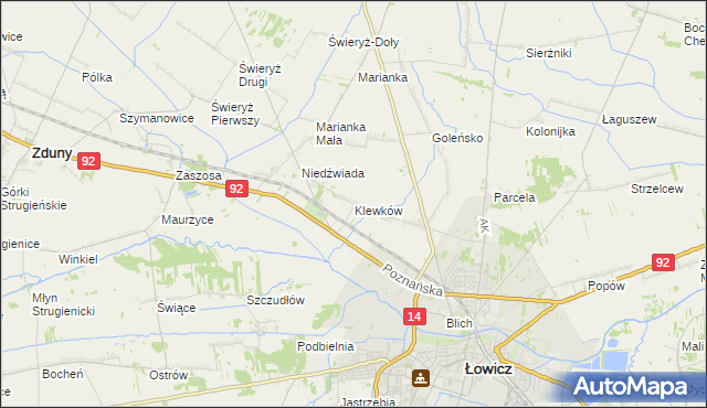 mapa Klewków, Klewków na mapie Targeo