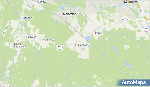 mapa Lubiechów, Lubiechów na mapie Targeo