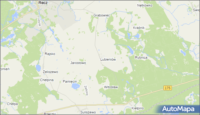 mapa Lubieniów, Lubieniów na mapie Targeo