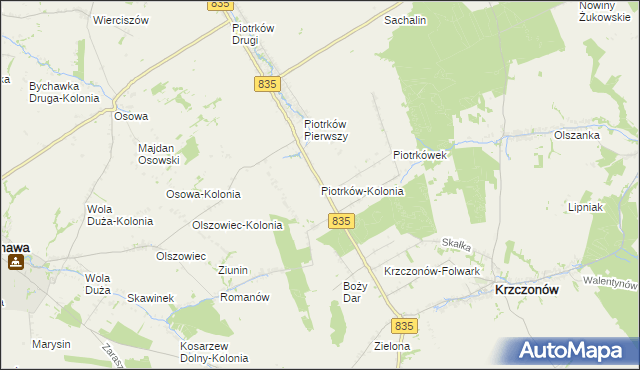 mapa Piotrków-Kolonia, Piotrków-Kolonia na mapie Targeo