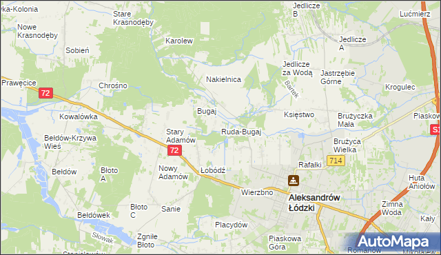 mapa Ruda-Bugaj, Ruda-Bugaj na mapie Targeo