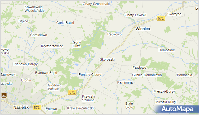 mapa Skoroszki, Skoroszki na mapie Targeo