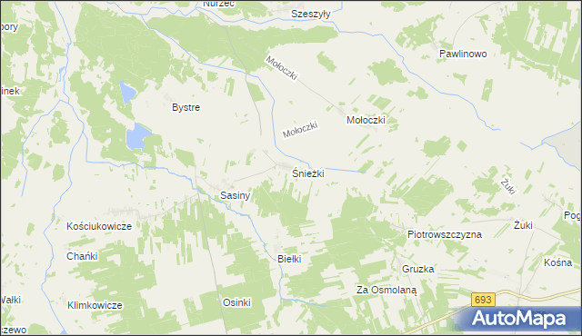 mapa Śnieżki, Śnieżki na mapie Targeo