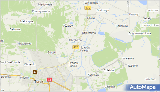 mapa Szadów Księży, Szadów Księży na mapie Targeo