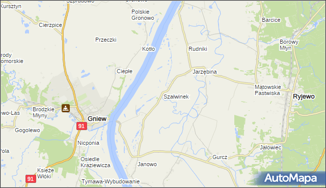 mapa Szałwinek, Szałwinek na mapie Targeo