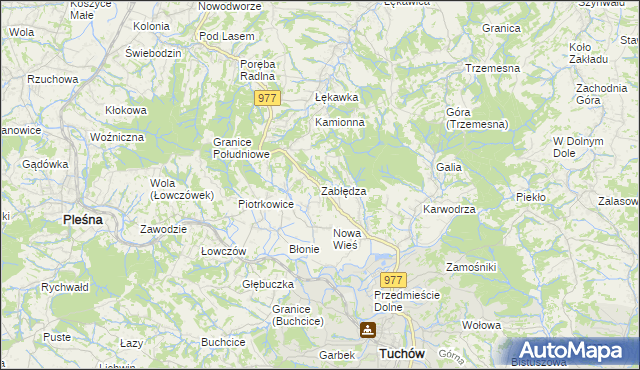 mapa Zabłędza, Zabłędza na mapie Targeo