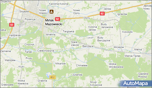 mapa Zakole-Wiktorowo, Zakole-Wiktorowo na mapie Targeo