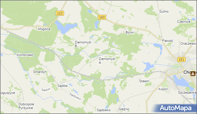 mapa Ziemomyśl A, Ziemomyśl A na mapie Targeo