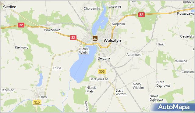 mapa Berzyna, Berzyna na mapie Targeo