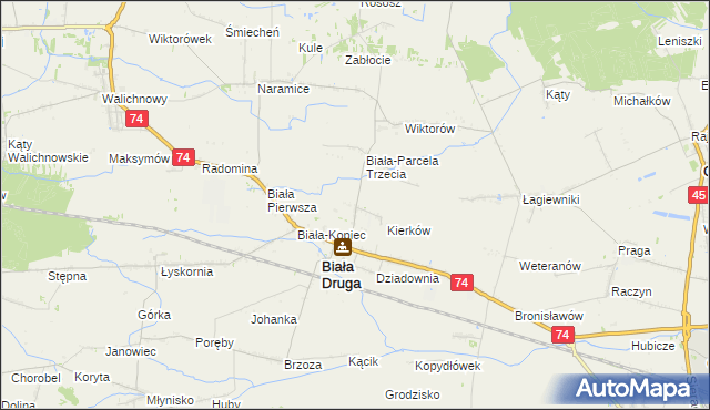 mapa Biała-Parcela, Biała-Parcela na mapie Targeo