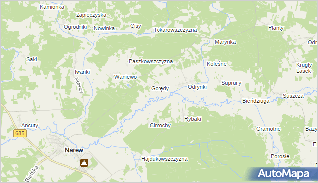 mapa Bruszkowszczyzna, Bruszkowszczyzna na mapie Targeo