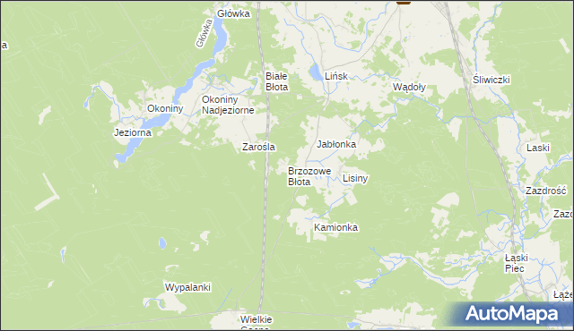 mapa Brzozowe Błota, Brzozowe Błota na mapie Targeo