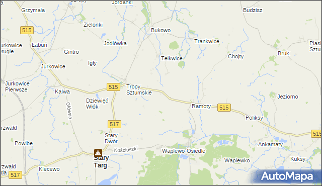 mapa Brzozówka gmina Stary Targ, Brzozówka gmina Stary Targ na mapie Targeo