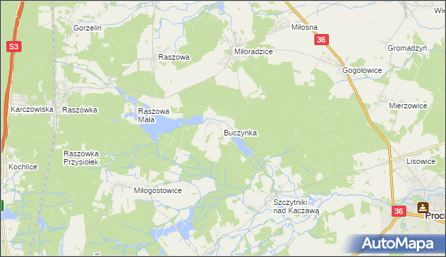 mapa Buczynka, Buczynka na mapie Targeo