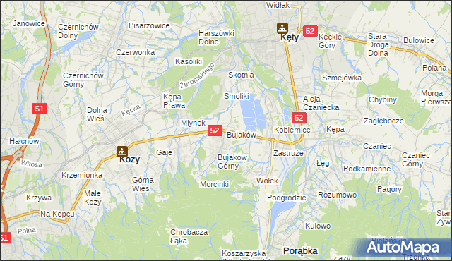 mapa Bujaków, Bujaków na mapie Targeo