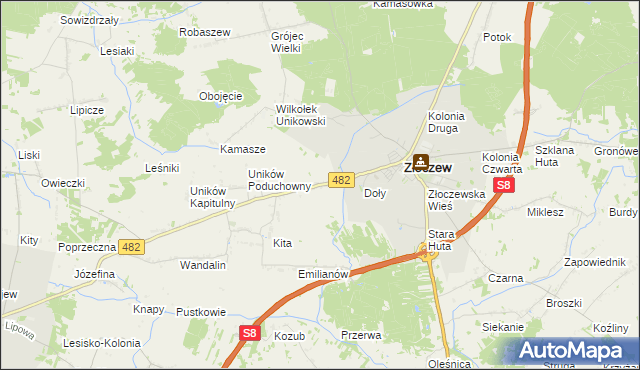 mapa Bujnów, Bujnów na mapie Targeo