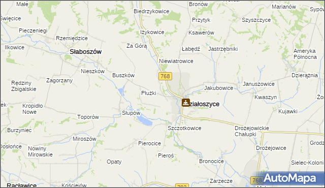 mapa Chmielów gmina Działoszyce, Chmielów gmina Działoszyce na mapie Targeo