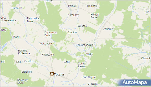 mapa Choroszczynka, Choroszczynka na mapie Targeo