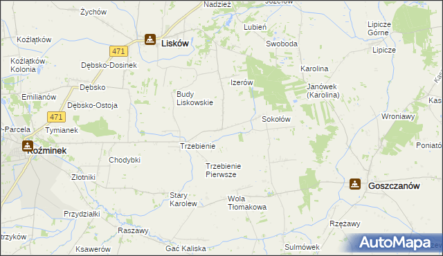 mapa Ciepielew, Ciepielew na mapie Targeo