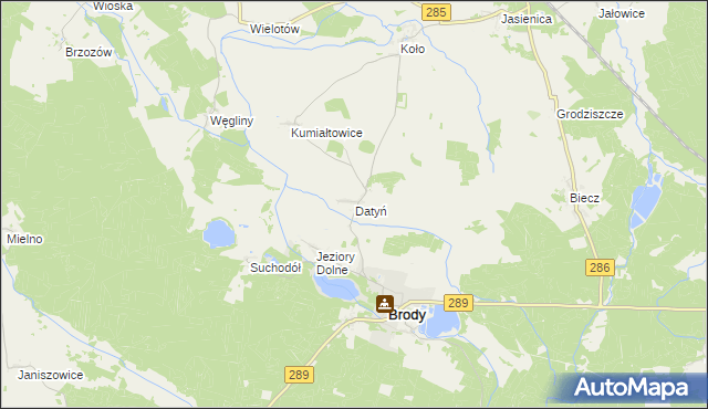 mapa Datyń, Datyń na mapie Targeo