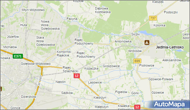 mapa Dawidów gmina Jedlnia-Letnisko, Dawidów gmina Jedlnia-Letnisko na mapie Targeo