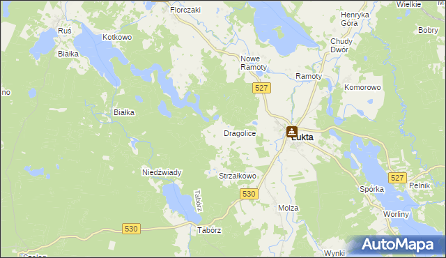 mapa Dragolice, Dragolice na mapie Targeo