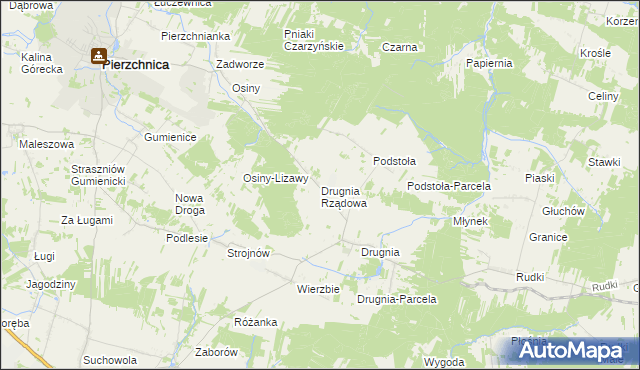 mapa Drugnia Rządowa, Drugnia Rządowa na mapie Targeo