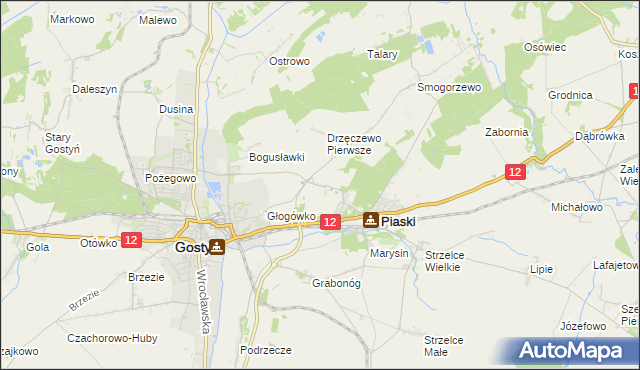 mapa Drzęczewo Drugie, Drzęczewo Drugie na mapie Targeo