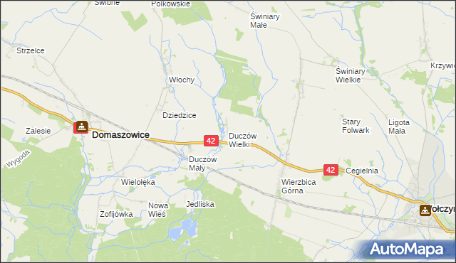 mapa Duczów Wielki, Duczów Wielki na mapie Targeo