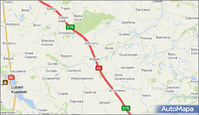 mapa Dziankowo, Dziankowo na mapie Targeo