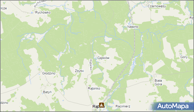 mapa Gąsków, Gąsków na mapie Targeo