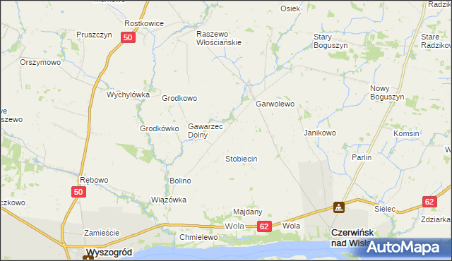 mapa Gawarzec Górny, Gawarzec Górny na mapie Targeo