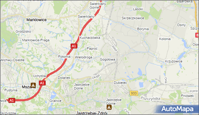 mapa Gogołowa, Gogołowa na mapie Targeo