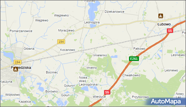 mapa Imielenko, Imielenko na mapie Targeo