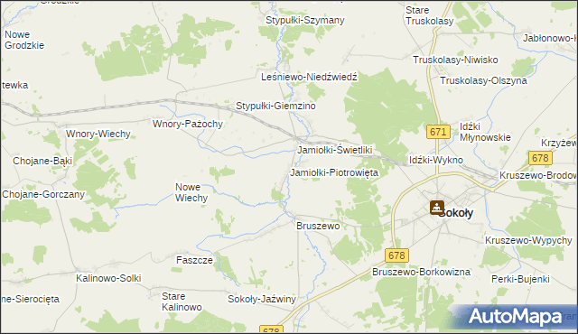 mapa Jamiołki-Piotrowięta, Jamiołki-Piotrowięta na mapie Targeo