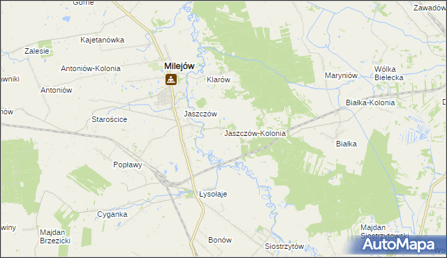 mapa Jaszczów-Kolonia, Jaszczów-Kolonia na mapie Targeo