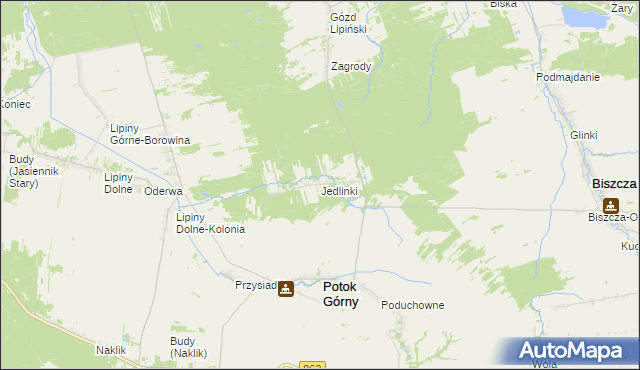 mapa Jedlinki, Jedlinki na mapie Targeo