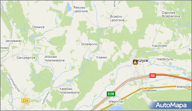 mapa Kisewo, Kisewo na mapie Targeo