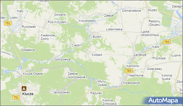 mapa Kolbark, Kolbark na mapie Targeo