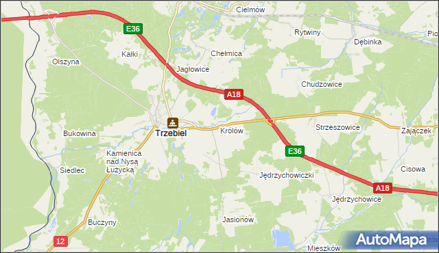 mapa Królów, Królów na mapie Targeo